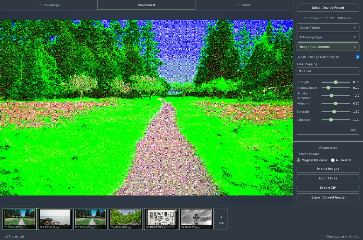 Processed view